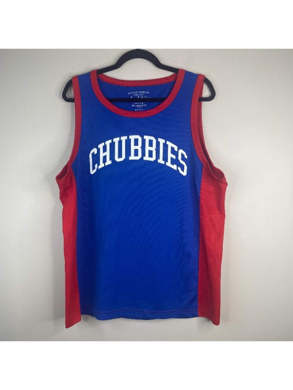 Chubbies Top Mens Medium Sporty Tank Top Athleisure Patriotic Travel Casual Knit